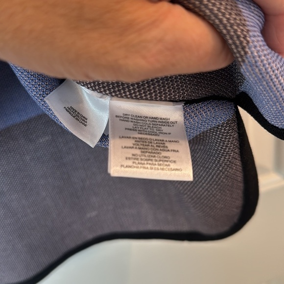 Anne Klein Women's Color Block Zip Front Cape Cardigan poncho double zipper L - Picture 9 of 15